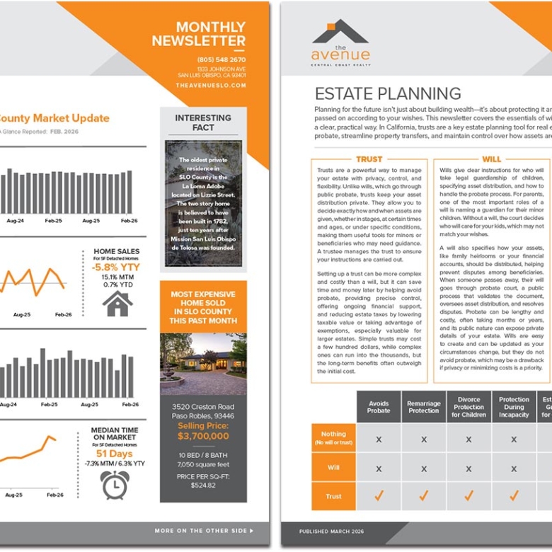 Avenue MARCH 2026 Newsletter / ESTATE PLANNING