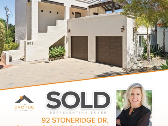 Congrats Amy on your sale of 92 Stoneridge Dr, SLO.