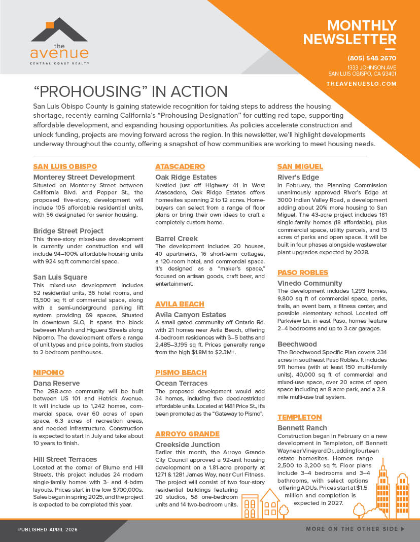 The Avenue APRIL 2026 NEWSLETTER BACK