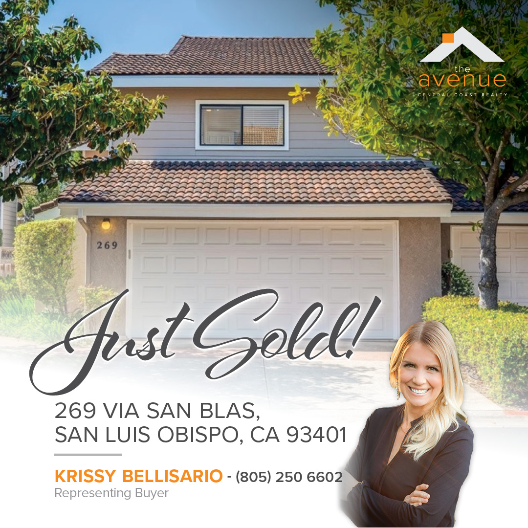 😃 ✨Congrats once again Krissy Bellisario on your recent Closing of 269 Via San Blas, SLO.