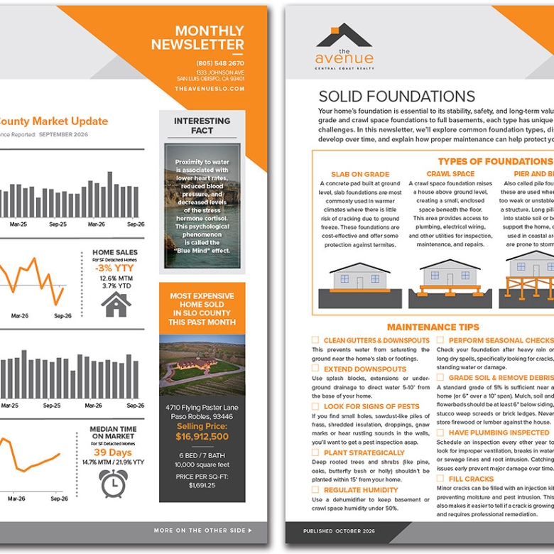 Avenue OCTOBER 2026 Newsletter / “Solid Foundations” Article